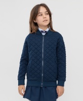 Толстовка утепленная на молнии синяя Button Blue, школьная форма для девочек  фото, kupilegko.ru